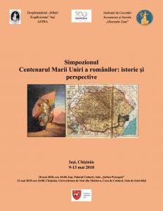 Afiș Simpozion Centenarul Marii Uniri
